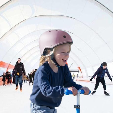 verstelbare schaatshelm kind oudroze